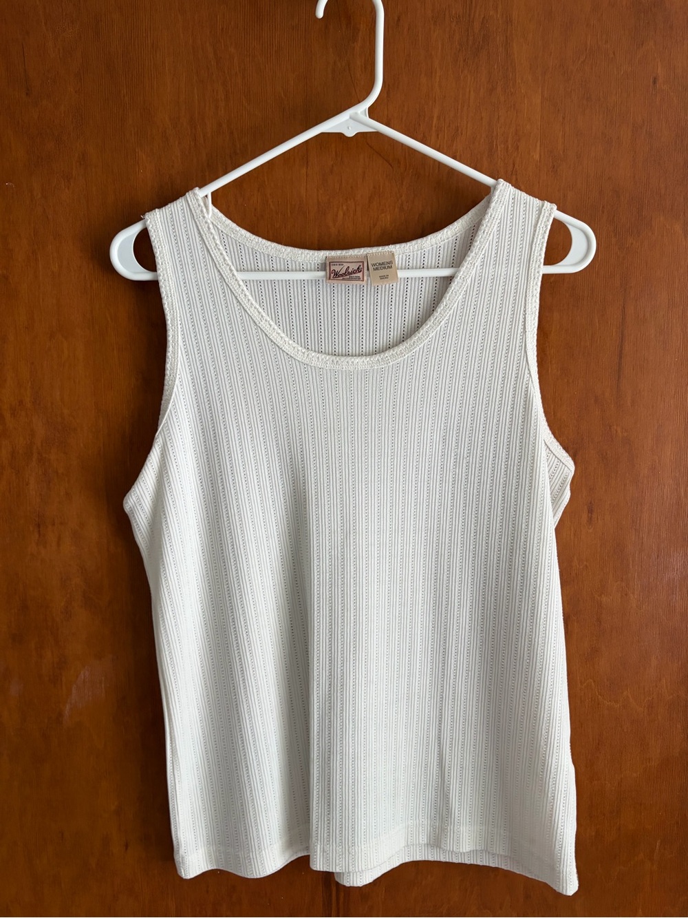 Woolrich Cream Ribbed Sleeveless Tank
